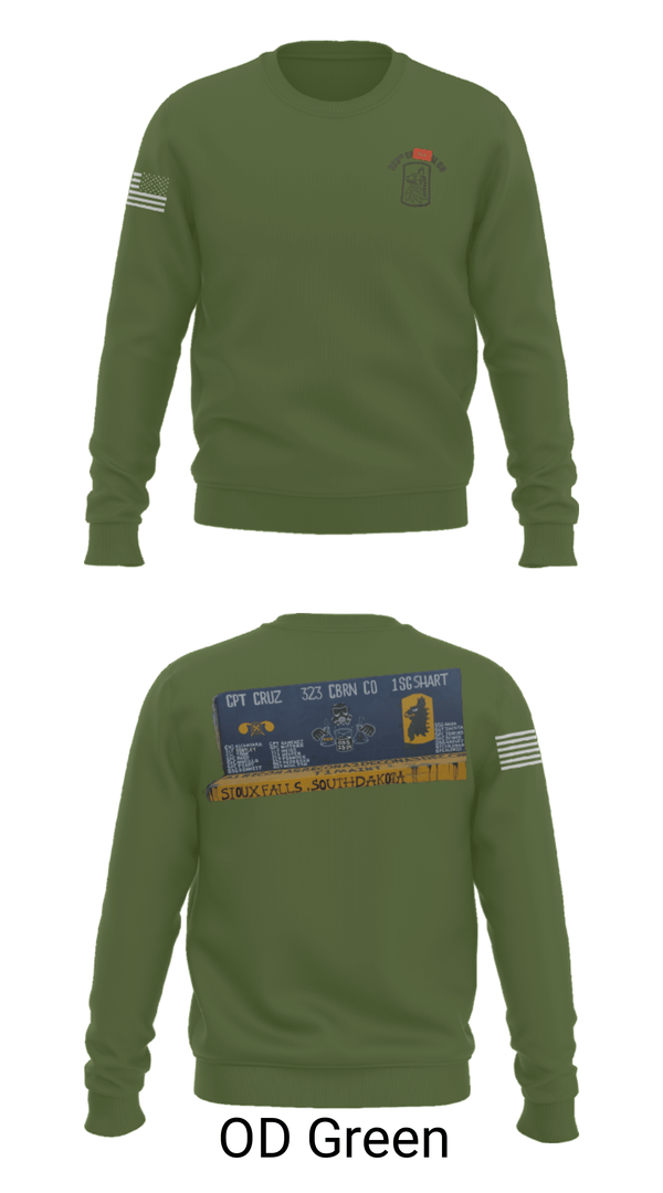 Crew Neck Sweatshirt, 323 chem maint, Army, Teamtime, Team time, sublimation, custom sports apparel, team uniforms, spirit wear, spiritwear, sports uniforms, custom shirts, team store, custom team store, fundraiser sports, apparel fundraiser