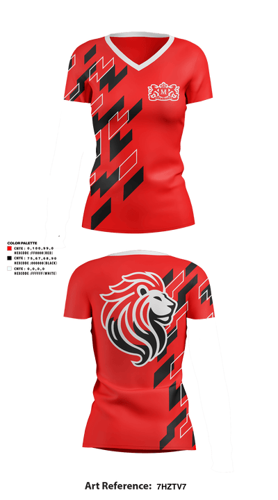 Monarchs 37137833 Women's Short Sleeve V-neck Shirt - 1