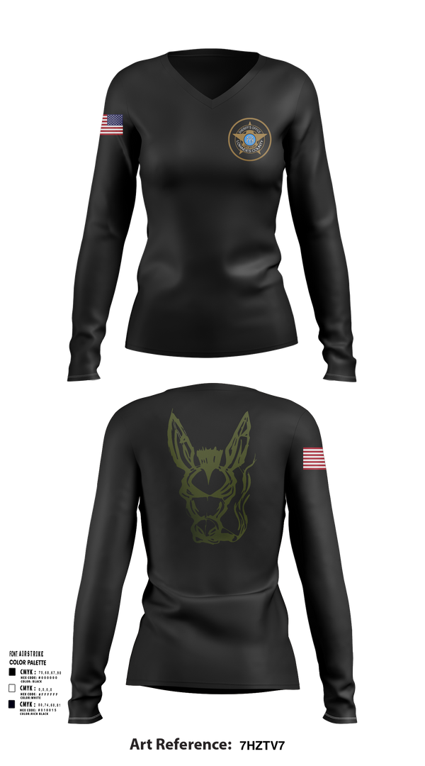 Womens Long Sleeve Vneck Shirt, Lowndes County Sheriff’s Office Special Operations Division, , Teamtime, Team time, sublimation, custom sports apparel, team uniforms, spirit wear, spiritwear, sports uniforms, custom shirts, team store, custom team store, fundraiser sports, apparel fundraiser