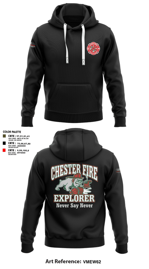 Hoodie, Chester fire explorers, Fire Department, Teamtime, Team time, sublimation, custom sports apparel, team uniforms, spirit wear, spiritwear, sports uniforms, custom shirts, team store, custom team store, fundraiser sports, apparel fundraiser