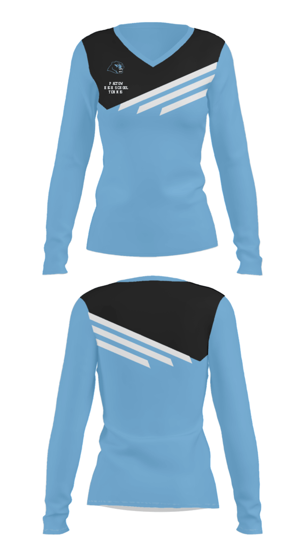 Women's Long Sleeve Vneck Shirt, Paetow High School Tennis, Tennis, Teamtime, Team time, sublimation, custom sports apparel, team uniforms, spirit wear, spiritwear, sports uniforms, custom shirts, team store, custom team store, fundraiser sports, apparel fundraiser