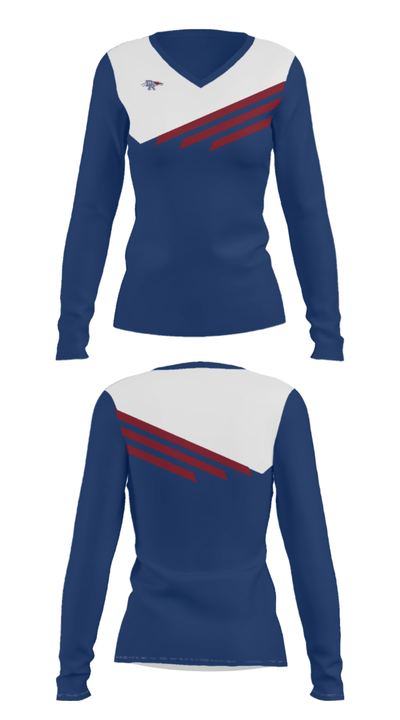 Dakota Ridge Sports Association 19440248 Women's Long Sleeve V-neck Shirt - 28