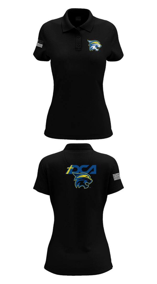 Womens Short Sleeve Performance Polo, Donelson Christian Academy Soccer, Men's Soccer, Teamtime, Team time, sublimation, custom sports apparel, team uniforms, spirit wear, spiritwear, sports uniforms, custom shirts, team store, custom team store, fundraiser sports, apparel fundraiser