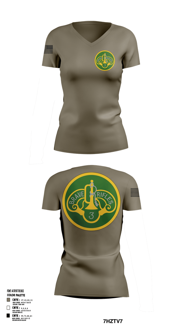Womens Short Sleeve Vneck Shirt, 3CR, Army, Teamtime, Team time, sublimation, custom sports apparel, team uniforms, spirit wear, spiritwear, sports uniforms, custom shirts, team store, custom team store, fundraiser sports, apparel fundraiser