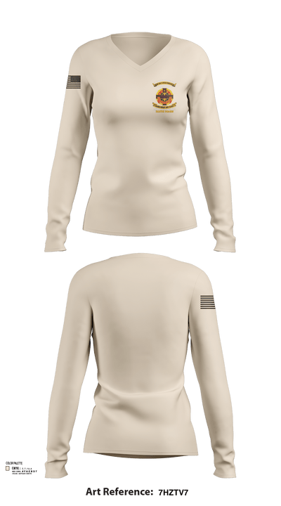 212th MASH 3282256 Women's Long Sleeve V-neck Shirt - 121