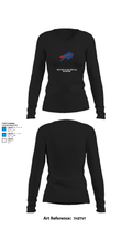 Keystone Bills Football and Cheer 89420686 Women's Long Sleeve V-neck Shirt - 34
