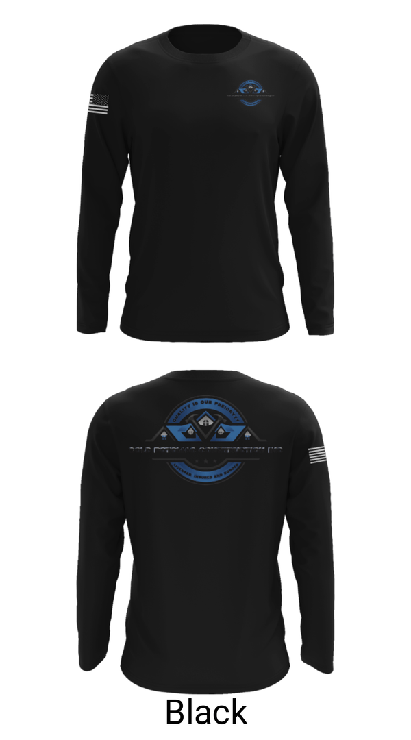 Long Sleeve Performance Shirt, Gold Potomac construction inc, Golf, Teamtime, Team time, sublimation, custom sports apparel, team uniforms, spirit wear, spiritwear, sports uniforms, custom shirts, team store, custom team store, fundraiser sports, apparel fundraiser