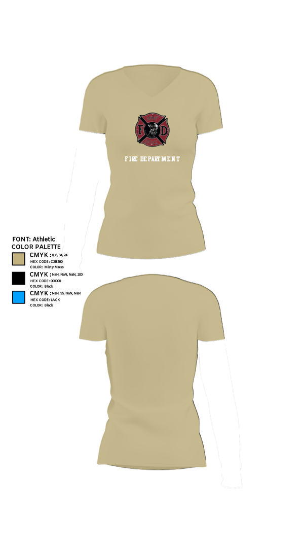 Women's Short Sleeve Vneck Shirt, 386th ECES/CEF, Fire Department, Teamtime, Team time, sublimation, custom sports apparel, team uniforms, spirit wear, spiritwear, sports uniforms, custom shirts, team store, custom team store, fundraiser sports, apparel fundraiser