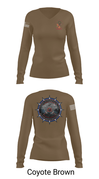 Women's Long Sleeve Vneck Shirt, 3rd Intelligence Battalion, Marines, Teamtime, Team time, sublimation, custom sports apparel, team uniforms, spirit wear, spiritwear, sports uniforms, custom shirts, team store, custom team store, fundraiser sports, apparel fundraiser