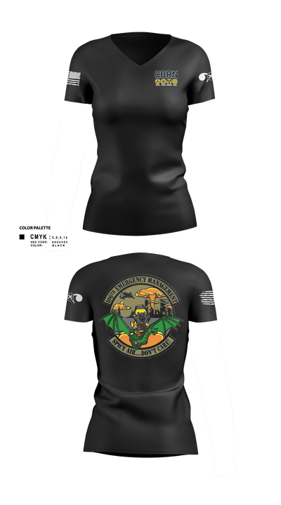 106 Emergency Management 35910361 Women's Short Sleeve V-neck Shirt - 122