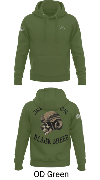 Hoodie, 3rd PLT Black Sheep, Army, Teamtime, Team time, sublimation, custom sports apparel, team uniforms, spirit wear, spiritwear, sports uniforms, custom shirts, team store, custom team store, fundraiser sports, apparel fundraiser