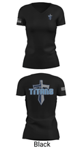 Ridgeland High School Baseball 35303095 Women's Short Sleeve V-neck Shirt - 14