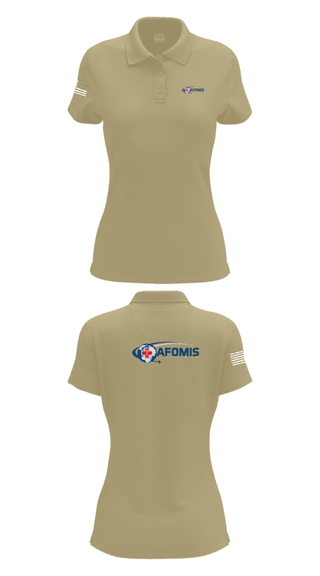 Women's Short Sleeve Performance Polo, AFOMIS, Air Force, Teamtime, Team time, sublimation, custom sports apparel, team uniforms, spirit wear, spiritwear, sports uniforms, custom shirts, team store, custom team store, fundraiser sports, apparel fundraiser