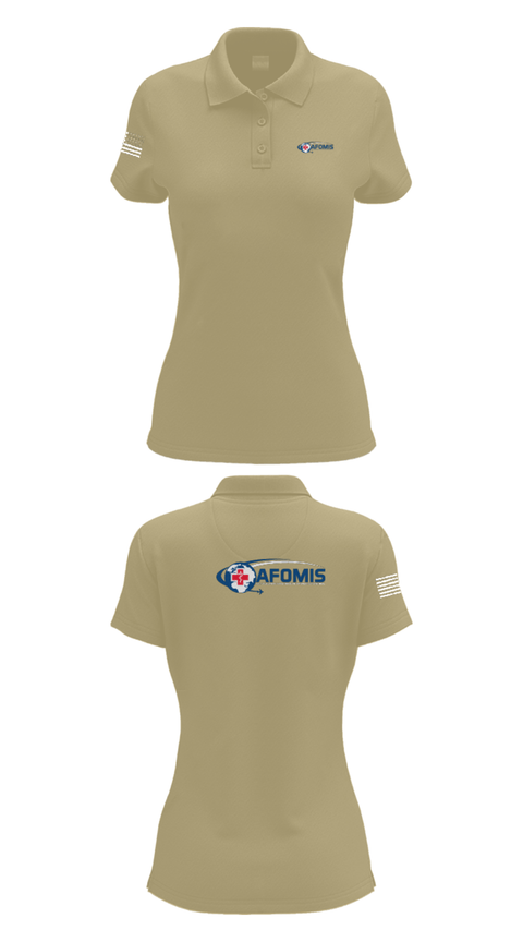 Women's Short Sleeve Performance Polo, AFOMIS, Air Force, Teamtime, Team time, sublimation, custom sports apparel, team uniforms, spirit wear, spiritwear, sports uniforms, custom shirts, team store, custom team store, fundraiser sports, apparel fundraiser