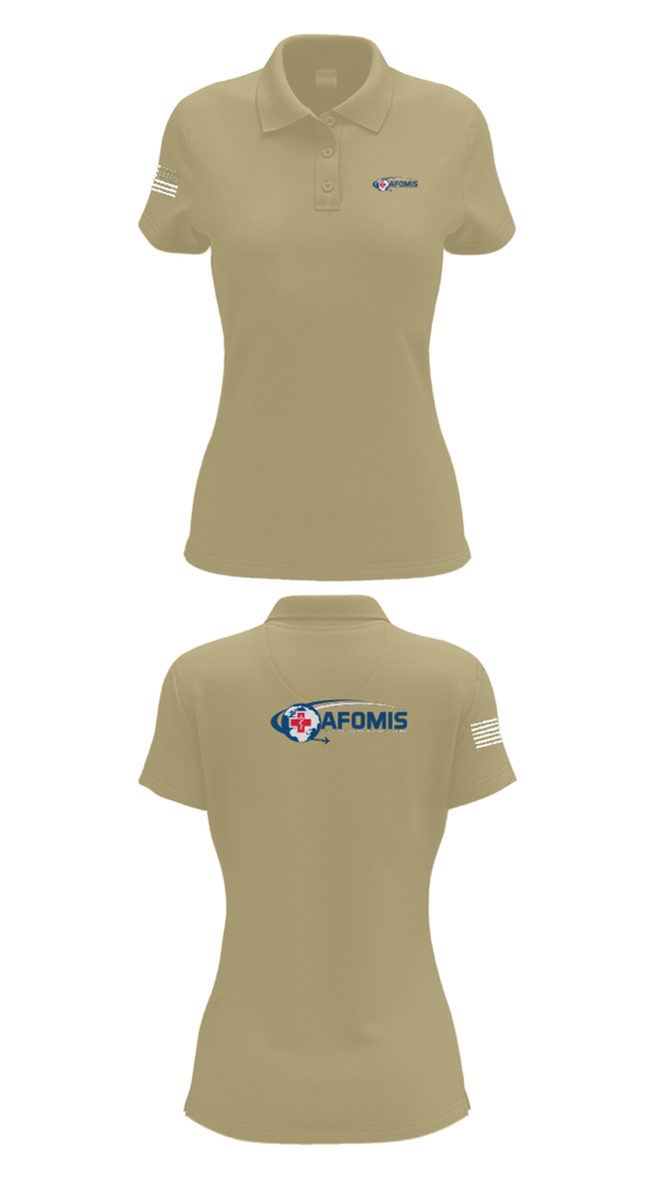 Women's Short Sleeve Performance Polo, AFOMIS, Air Force, Teamtime, Team time, sublimation, custom sports apparel, team uniforms, spirit wear, spiritwear, sports uniforms, custom shirts, team store, custom team store, fundraiser sports, apparel fundraiser