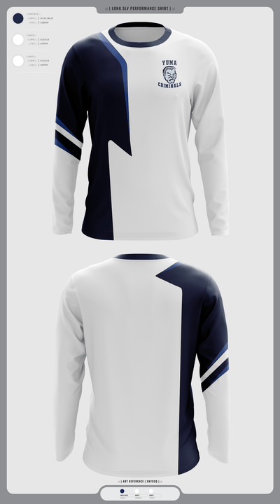 Yuma High School Wrestling 97193849 Long Sleeve Performance Shirt - 2