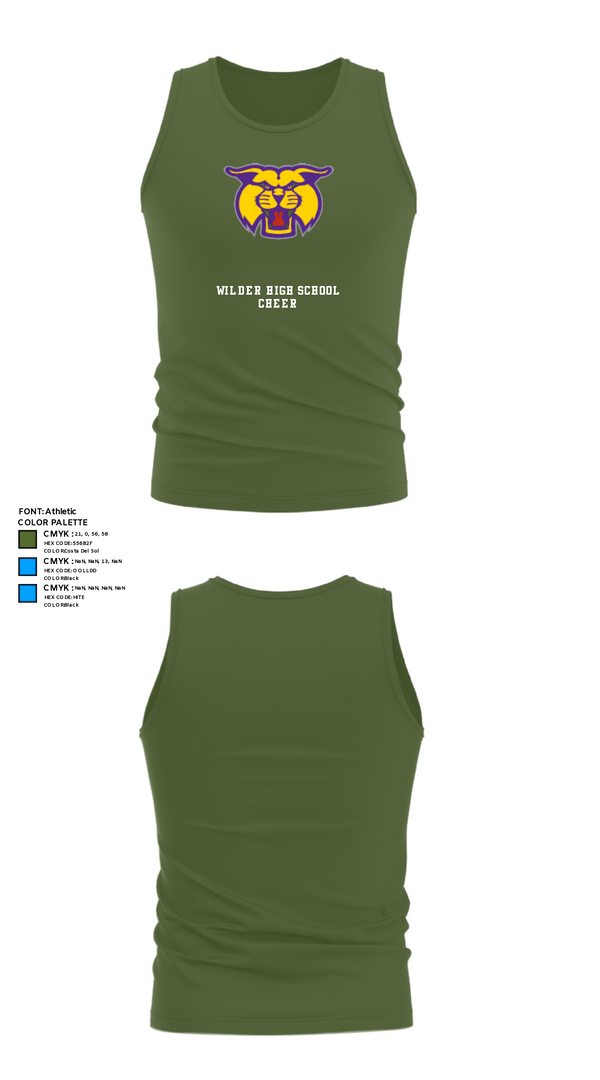 Tank Top, Wilder High School Cheer, Cheer, Teamtime, Team time, sublimation, custom sports apparel, team uniforms, spirit wear, spiritwear, sports uniforms, custom shirts, team store, custom team store, fundraiser sports, apparel fundraiser
