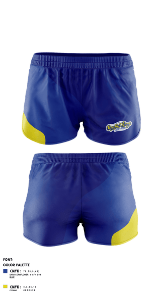 Womens Shorts, Coastal Bay, Softball, Teamtime, Team time, sublimation, custom sports apparel, team uniforms, spirit wear, spiritwear, sports uniforms, custom shirts, team store, custom team store, fundraiser sports, apparel fundraiser
