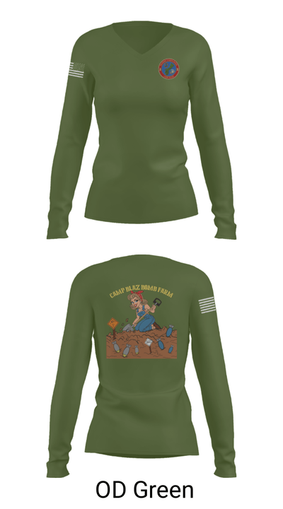 MCB Camp Blaz Ordnance 73476063 Women's Long Sleeve V-neck Shirt - 57