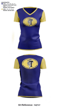 Timberlake Senior High School Volleyball 62914388 Women's Short Sleeve V-neck Shirt - 41