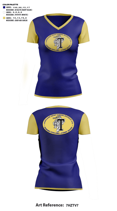 Timberlake Senior High School Volleyball 62914388 Women's Short Sleeve V-neck Shirt - 41