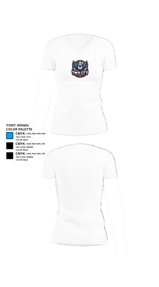 Womens Short Sleeve Vneck Shirt, Twin City Overhead Door, , Teamtime, Team time, sublimation, custom sports apparel, team uniforms, spirit wear, spiritwear, sports uniforms, custom shirts, team store, custom team store, fundraiser sports, apparel fundraiser