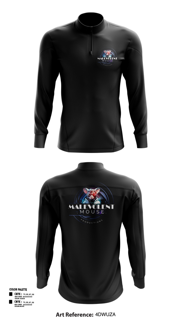 Quarter Zip Jacket, Malevolent Mouse Productions, , Teamtime, Team time, sublimation, custom sports apparel, team uniforms, spirit wear, spiritwear, sports uniforms, custom shirts, team store, custom team store, fundraiser sports, apparel fundraiser