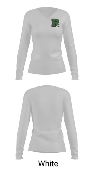 Womens Long Sleeve Vneck Shirt, Rapoport Academy Public School-Meyer High School Volleyball, Women's Volleyball, Teamtime, Team time, sublimation, custom sports apparel, team uniforms, spirit wear, spiritwear, sports uniforms, custom shirts, team store, custom team store, fundraiser sports, apparel fundraiser