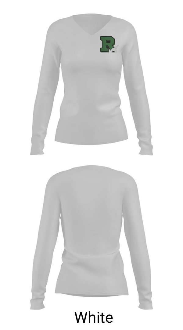 Womens Long Sleeve Vneck Shirt, Rapoport Academy Public School-Meyer High School Volleyball, Women's Volleyball, Teamtime, Team time, sublimation, custom sports apparel, team uniforms, spirit wear, spiritwear, sports uniforms, custom shirts, team store, custom team store, fundraiser sports, apparel fundraiser