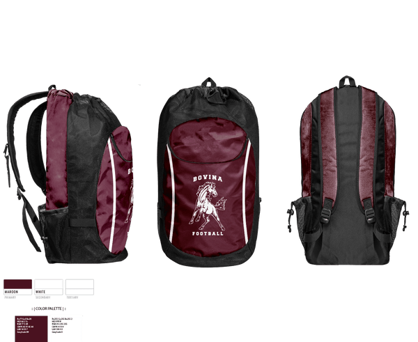 Gear Bag, Bovina High School Football, Football, Teamtime, Team time, sublimation, custom sports apparel, team uniforms, spirit wear, spiritwear, sports uniforms, custom shirts, team store, custom team store, fundraiser sports, apparel fundraiser