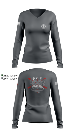 Womens Long Sleeve Vneck Shirt, 9135, National Guard, Teamtime, Team time, sublimation, custom sports apparel, team uniforms, spirit wear, spiritwear, sports uniforms, custom shirts, team store, custom team store, fundraiser sports, apparel fundraiser
