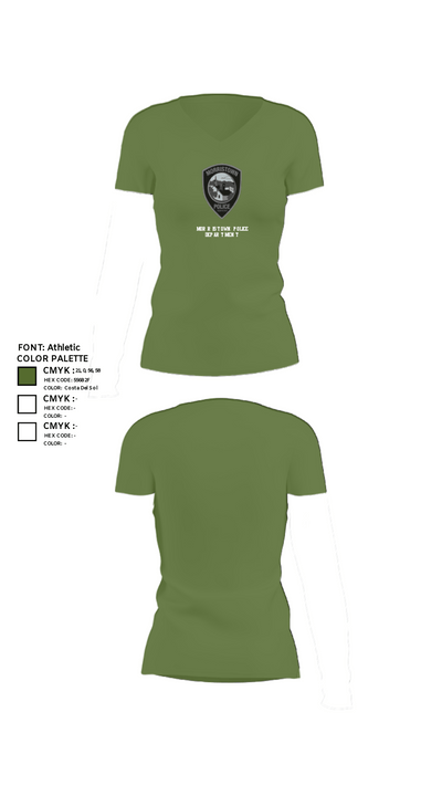 Morristown Police Department 25451199 Women's Short Sleeve V-neck Shirt - 42