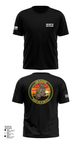 Old School Cotton Feel Shirt, 346 MP CO 3rd Platoon, Army, Teamtime, Team time, sublimation, custom sports apparel, team uniforms, spirit wear, spiritwear, sports uniforms, custom shirts, team store, custom team store, fundraiser sports, apparel fundraiser