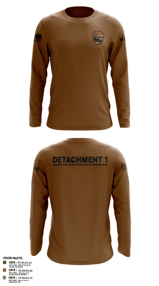 Long Sleeve Performance Shirt, Detachment 1, Air Force, Teamtime, Team time, sublimation, custom sports apparel, team uniforms, spirit wear, spiritwear, sports uniforms, custom shirts, team store, custom team store, fundraiser sports, apparel fundraiser