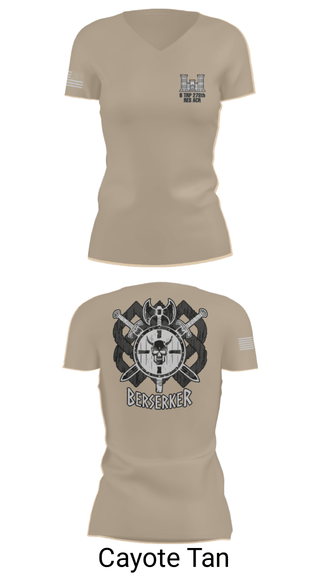 Women's Short Sleeve Vneck Shirt, B TRP 278th RES ACR, National Guard, Teamtime, Team time, sublimation, custom sports apparel, team uniforms, spirit wear, spiritwear, sports uniforms, custom shirts, team store, custom team store, fundraiser sports, apparel fundraiser