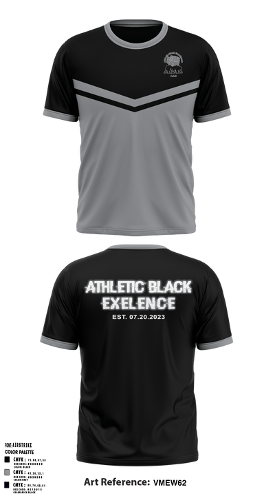 Athletic black excellence 2 85687336 Short Sleeve Performance Shirt - 1