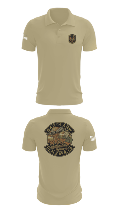 940 Air Refueling Wing 53360157 Short Sleeve Performance Polo - 87