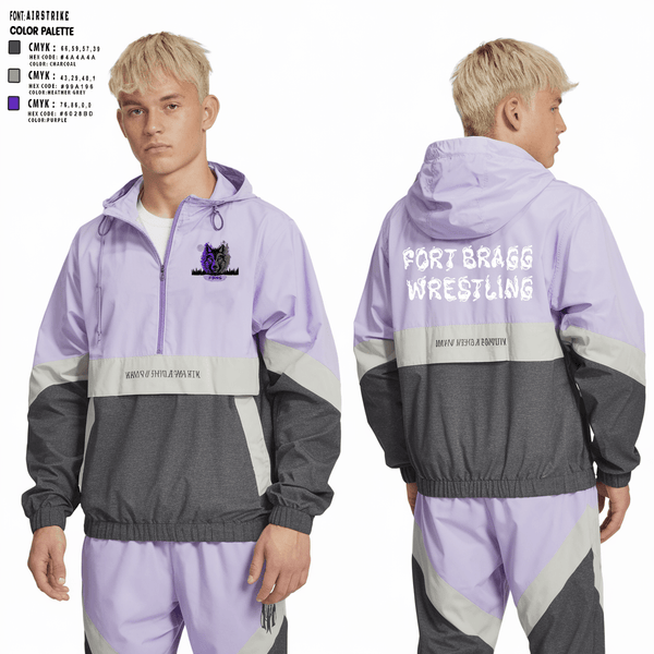 Windbreaker, Fort Bragg Middle School, Wrestling, Teamtime, Team time, sublimation, custom sports apparel, team uniforms, spirit wear, spiritwear, sports uniforms, custom shirts, team store, custom team store, fundraiser sports, apparel fundraiser