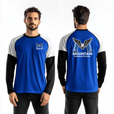 R.E. Mountain Secondary School 55892103 Long Sleeve Performance Shirt - 51