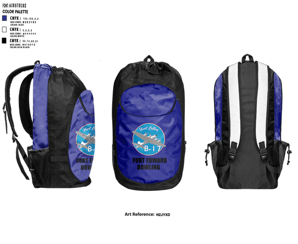 Gear Bag, Fort Edward High School Bowling, Bowling, Teamtime, Team time, sublimation, custom sports apparel, team uniforms, spirit wear, spiritwear, sports uniforms, custom shirts, team store, custom team store, fundraiser sports, apparel fundraiser