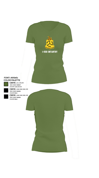 Womens Short Sleeve Vneck Shirt, 1-200 Infantry, National Guard, Teamtime, Team time, sublimation, custom sports apparel, team uniforms, spirit wear, spiritwear, sports uniforms, custom shirts, team store, custom team store, fundraiser sports, apparel fundraiser