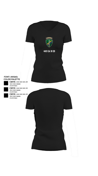Womens Short Sleeve Vneck Shirt, 443 CA B Co, , Teamtime, Team time, sublimation, custom sports apparel, team uniforms, spirit wear, spiritwear, sports uniforms, custom shirts, team store, custom team store, fundraiser sports, apparel fundraiser