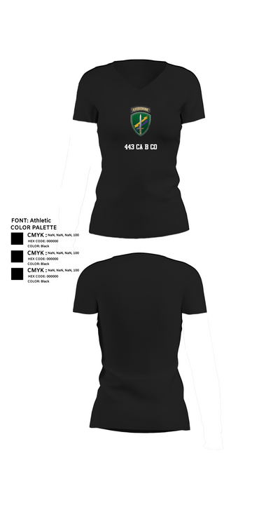 443 CA B Co 51054164 Women's Short Sleeve V-neck Shirt - 24