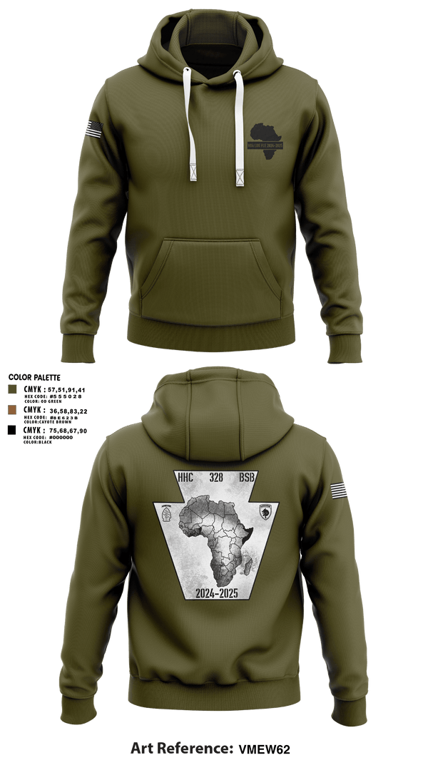 Hoodie, HHC 328th BSB, National Guard, Teamtime, Team time, sublimation, custom sports apparel, team uniforms, spirit wear, spiritwear, sports uniforms, custom shirts, team store, custom team store, fundraiser sports, apparel fundraiser