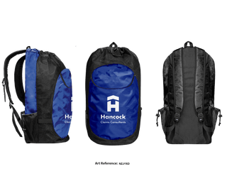 Gear Bag, Hancock Claims Consultants, Fire Department, Teamtime, Team time, sublimation, custom sports apparel, team uniforms, spirit wear, spiritwear, sports uniforms, custom shirts, team store, custom team store, fundraiser sports, apparel fundraiser
