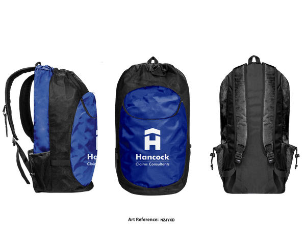 Gear Bag, Hancock Claims Consultants, Fire Department, Teamtime, Team time, sublimation, custom sports apparel, team uniforms, spirit wear, spiritwear, sports uniforms, custom shirts, team store, custom team store, fundraiser sports, apparel fundraiser