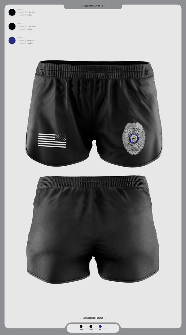 Womens Shorts, Dexter Pd, Police, Teamtime, Team time, sublimation, custom sports apparel, team uniforms, spirit wear, spiritwear, sports uniforms, custom shirts, team store, custom team store, fundraiser sports, apparel fundraiser