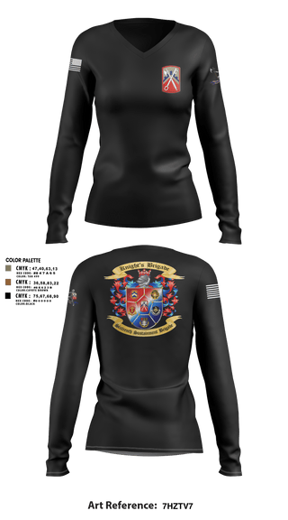 Womens Long Sleeve Vneck Shirt, 16th Sustainment Brigade, Army, Teamtime, Team time, sublimation, custom sports apparel, team uniforms, spirit wear, spiritwear, sports uniforms, custom shirts, team store, custom team store, fundraiser sports, apparel fundraiser