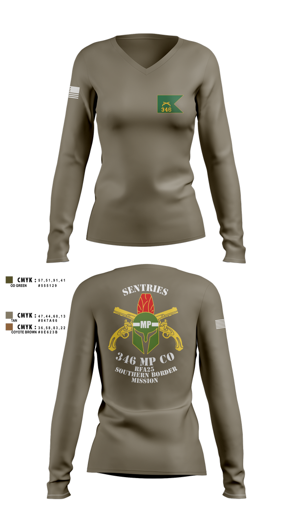 Womens Long Sleeve Vneck Shirt, 346 MP CO, , Teamtime, Team time, sublimation, custom sports apparel, team uniforms, spirit wear, spiritwear, sports uniforms, custom shirts, team store, custom team store, fundraiser sports, apparel fundraiser