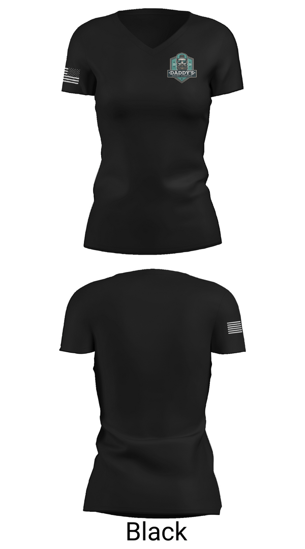 Womens Short Sleeve Vneck Shirt, Daddy’s Beard Company, , Teamtime, Team time, sublimation, custom sports apparel, team uniforms, spirit wear, spiritwear, sports uniforms, custom shirts, team store, custom team store, fundraiser sports, apparel fundraiser
